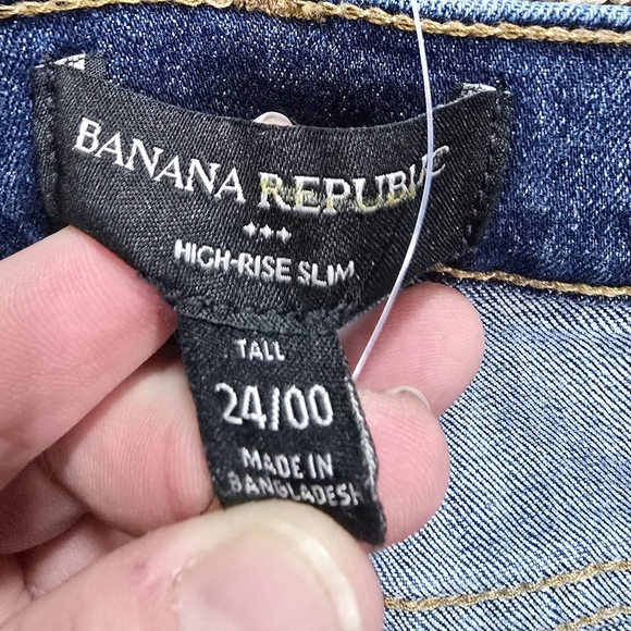 Banana Republic Jeans Women 24 Tall High Rise Slim Raw Hem Ankle - Picture 2 of 6